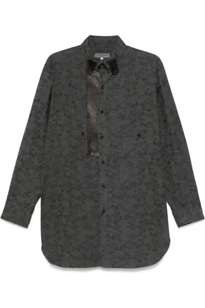 YOHJI YAMAMOTO Camisa con motivo floral en jacquard