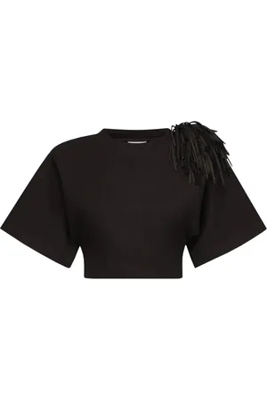 AREA Camiseta con broche y flecos