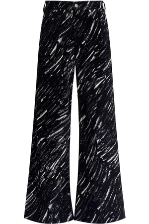 Marni Pantalones anchos con estampado gráfico
