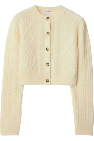 Burberry Cárdigan corto de punto de arán