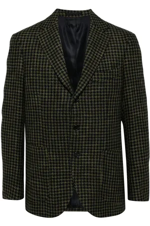 MAN ON THE BOON. Chaqueta con motivo pied de poule