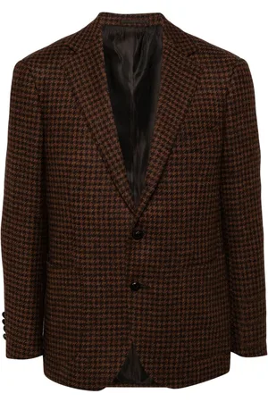 MAN ON THE BOON. Chaqueta con motivo pied de poule