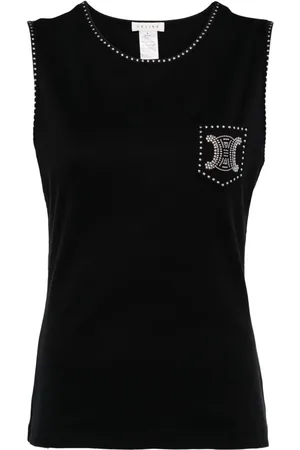 Céline Top sin mangas Macadam con apliques 1990-2000