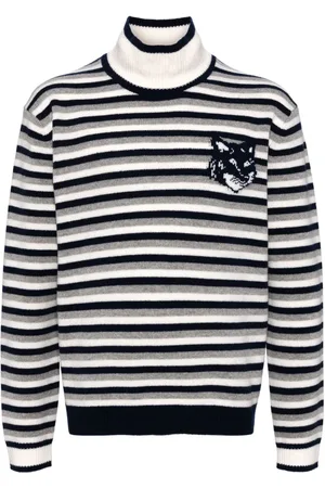 Maison Kitsuné Jersey con motivo de cabeza de zorro en intarsia