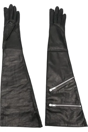 Rick Owens Guantes con detalle de cremallera