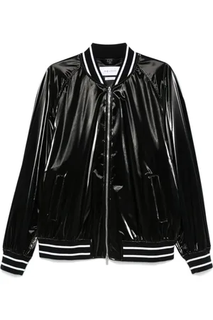Alexander McQueen Chaqueta bómber con ribetes de rayas