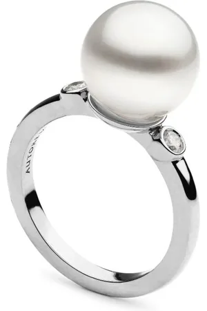 Autore Anillo Allegra en oro blanco de 9 ct con perlas del mar del Sur