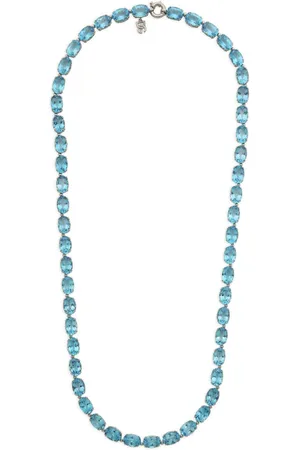 Dolce & Gabbana Collar Anna en oro blanco de 18 ct con topacio