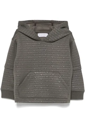 Emporio Armani Sudadera corta con capucha y logo