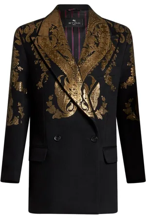 Etro Blazer con motivo de cachemira metalizado