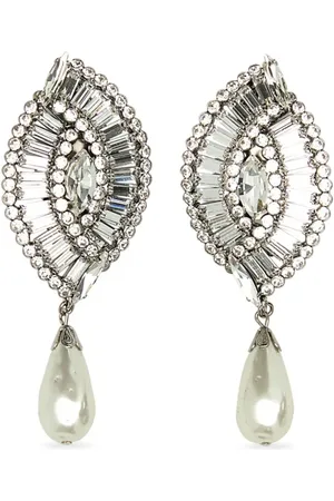 Alessandra Rich Pendientes con colgante de perla