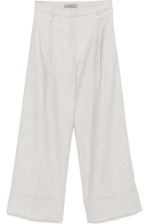D.EXTERIOR Pantalones con motivo de espiga