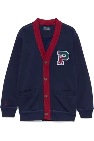 Ralph Lauren Cárdigan con parche del logo