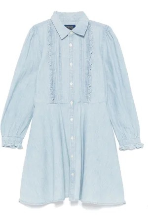 Ralph Lauren Vestido corto de tejido cambray