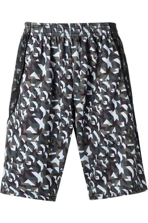 AMIR SLAMA Geometric print track shorts