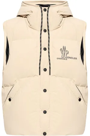 Moncler Chaleco acolchado con logo estampado