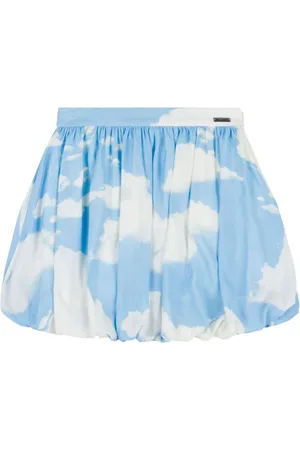 Moschino Falda con nubes estampadas
