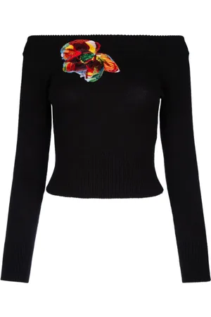 Alexander McQueen Jersey con hombros descubiertos