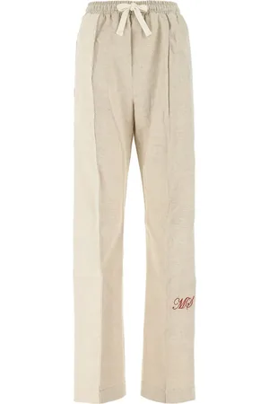Marine Serre Pantalones de chándal con logo bordado
