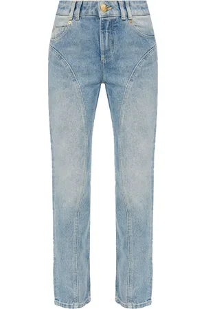 Balmain Vaqueros rectos de talle alto