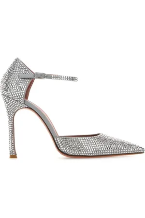 Amina Muaddi Zapatos de tacón con detalles de cristal