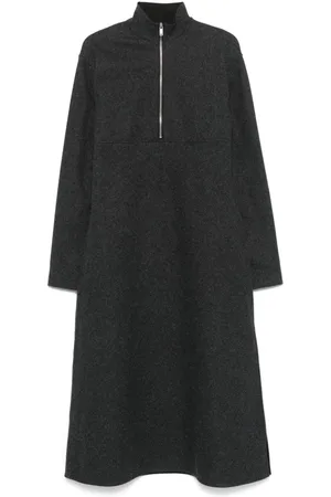 Jil Sander Vestido midi con cremallera oculta