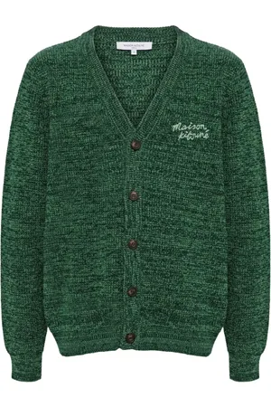 Maison Kitsuné Cárdigan con logo bordado