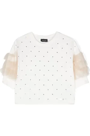 MONNALISA Camiseta con ribete de tul