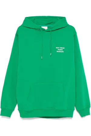 Drôle de Monsieur Sudadera con capucha y eslogan bordado