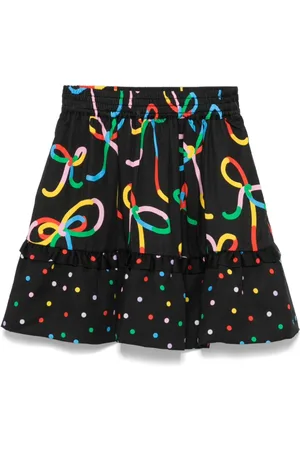 Stella McCartney Falda con motivo de lunares y lazo estampado