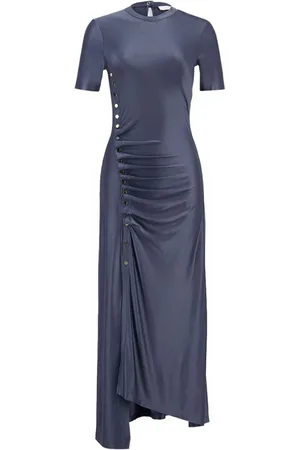 Paco rabanne Vestido midi fruncido