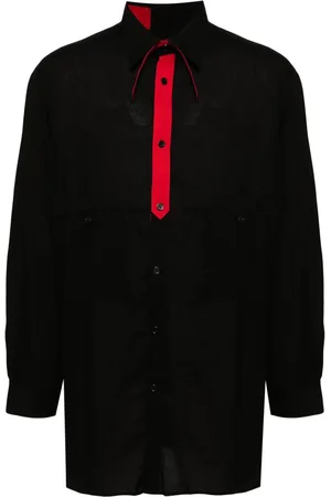 YOHJI YAMAMOTO Camisa con paneles en contraste