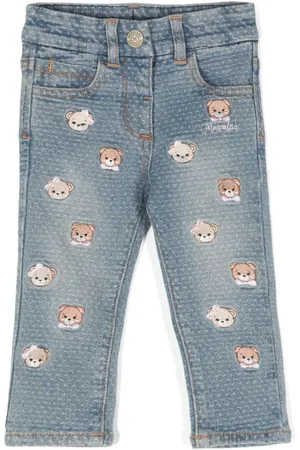 MONNALISA Vaqueros con oso bordado