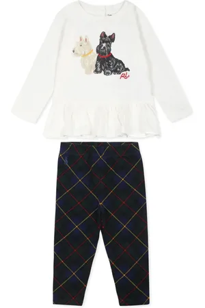 Ralph Lauren Set de leggins y jersey con perro estampado