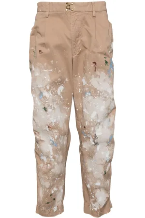Kolor Pantalones ajustados con motivo de pintura