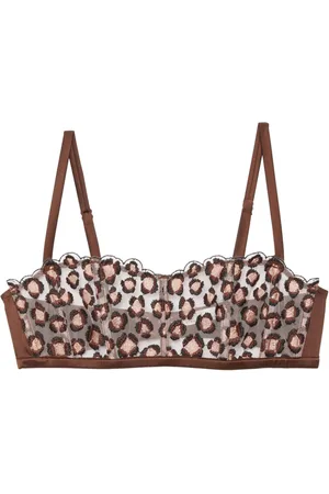 FLEUR DU MAL Corpiño con bordado de leopardo