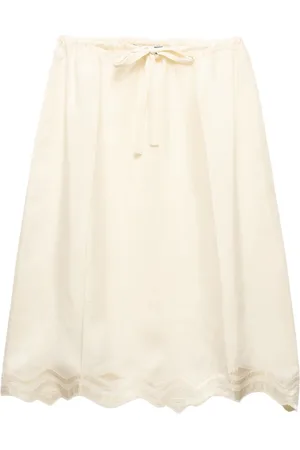 Prada Falda midi con cordones en la cintura
