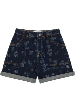 PHILOSOPHY DI LORENZO SERAFINI Pantalones vaqueros cortos con estampado floral