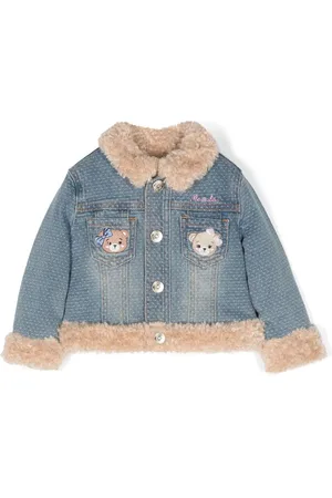 MONNALISA Chaqueta vaquera con logo bordado