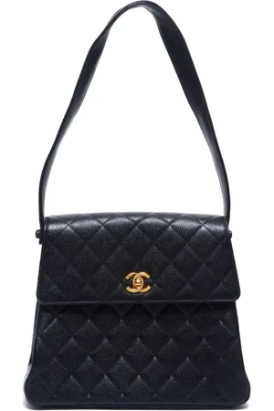 CHANEL Bolso de hombro con cierre giratorio CC 1994-1999
