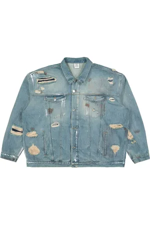 Vetements Chaqueta vaquera con detalles rasgados