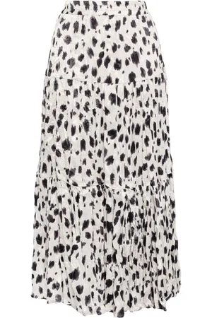 tout a coup Falda midi con estampado de leopardo