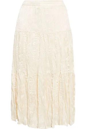 tout a coup Falda midi a capas escalonadas