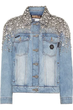 Philipp Plein Chaqueta vaquera con detalle de cristales
