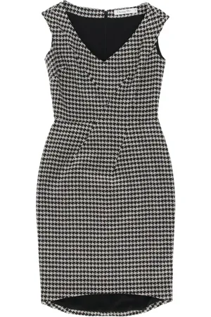 Dior Vestido corto con motivo pied de poule 2000