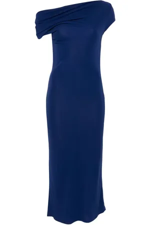 Givenchy Vestido midi con cuello desbocado