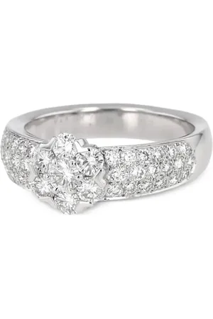 Van cleef Anillo Fleurette en oro blanco de 18 ct con diamantes 2000