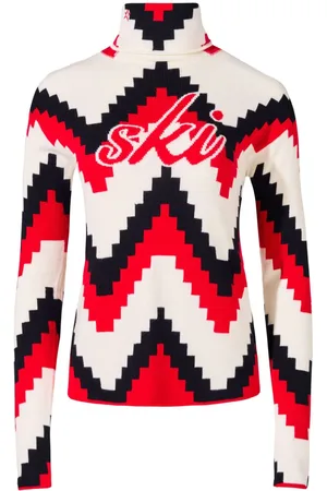Perfect Moment Jersey de punto chevron con cuello vuelto