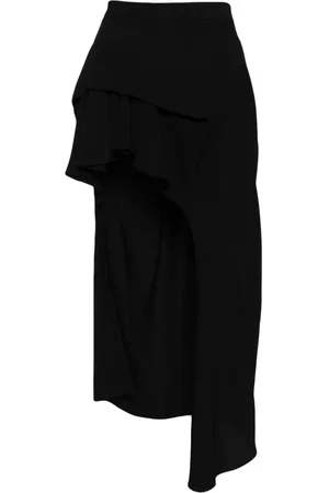 pushBUTTON Falda drapeada con volantes