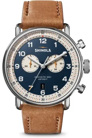 SHINOLA Reloj Canfield Model C56 2 Eye Chrono de 43 mm